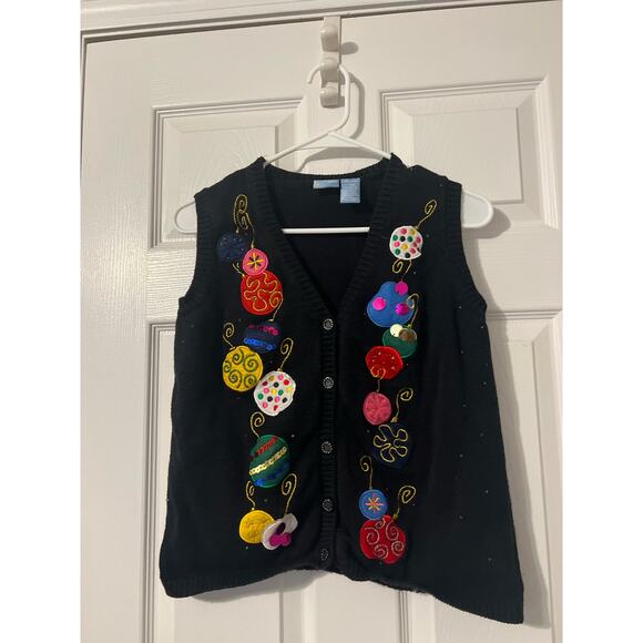 Holiday Editions Festive Holiday Sweater Vest Sz: Small - Picture 1 of 4